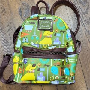 Loungefly Brown and Green Backpack with Playful Design. Immaculate Condition